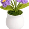 purple forget me not pot ornament close up detail