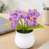 purple forget me not pot ornament detail view