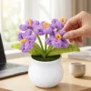 purple forget me not pot ornament display view