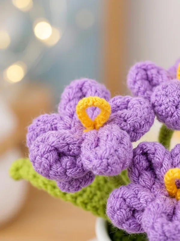 purple forget me not pot ornament product view