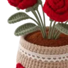red rose pot ornament close detail