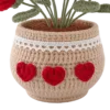 red rose pot ornament close up detail