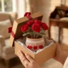 red rose pot ornament display view