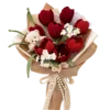 ruby tulip bear gift bouquet front view