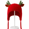 rudolph antler earflap hat front view