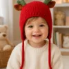 rudolph antler earflap hat hanging display