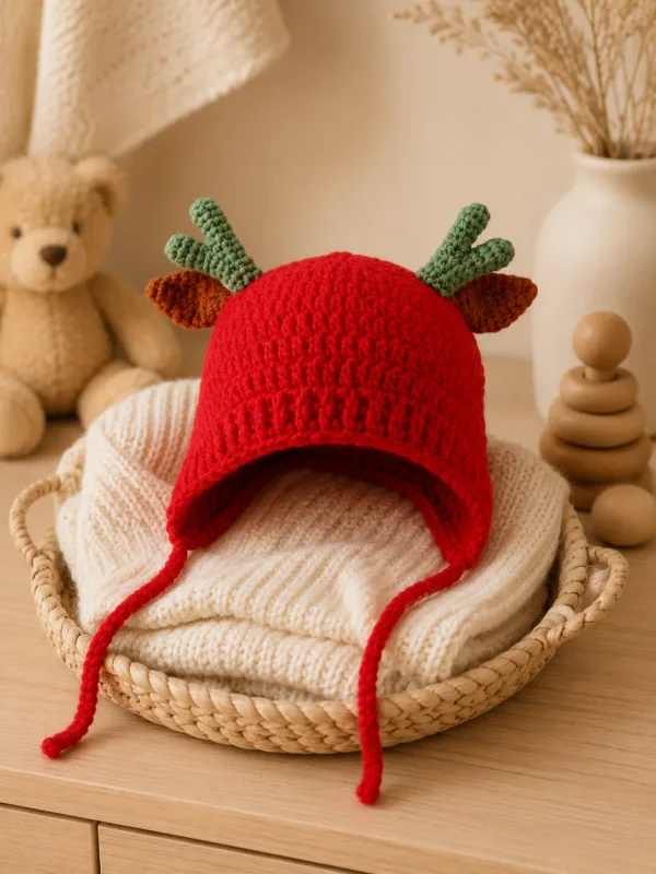 rudolph antler earflap hat lifestyle scene