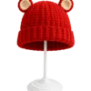 scarlet bear ear beanie front view