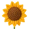 single sunflower white planter ornament close up detail
