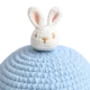 sky bunny ruffle sun hat close up detail