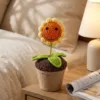 smiling sunflower planter ornament gift view