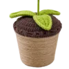 smiling sunflower planter ornament soft detail