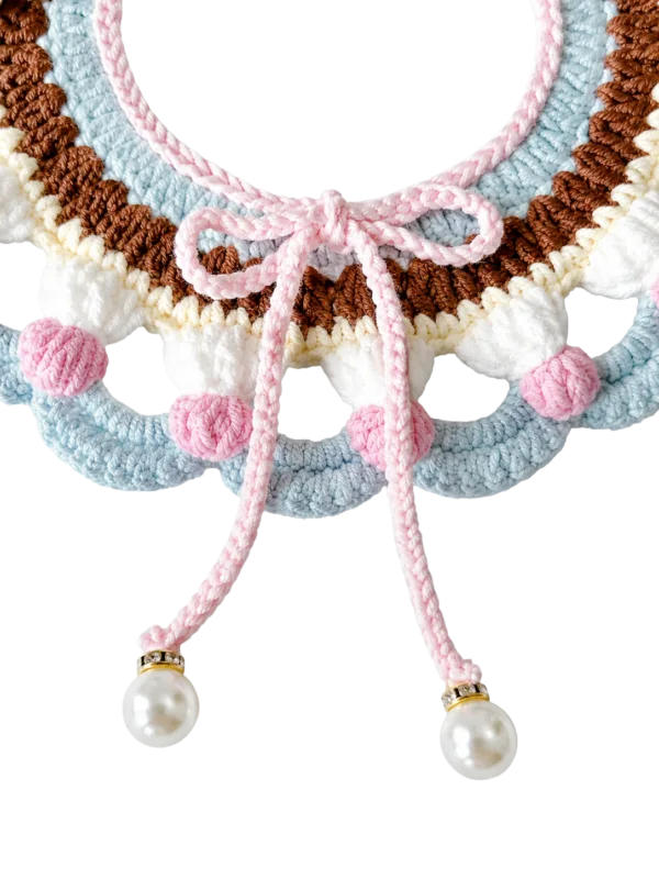 strawberry cream cake pet scarf angled view