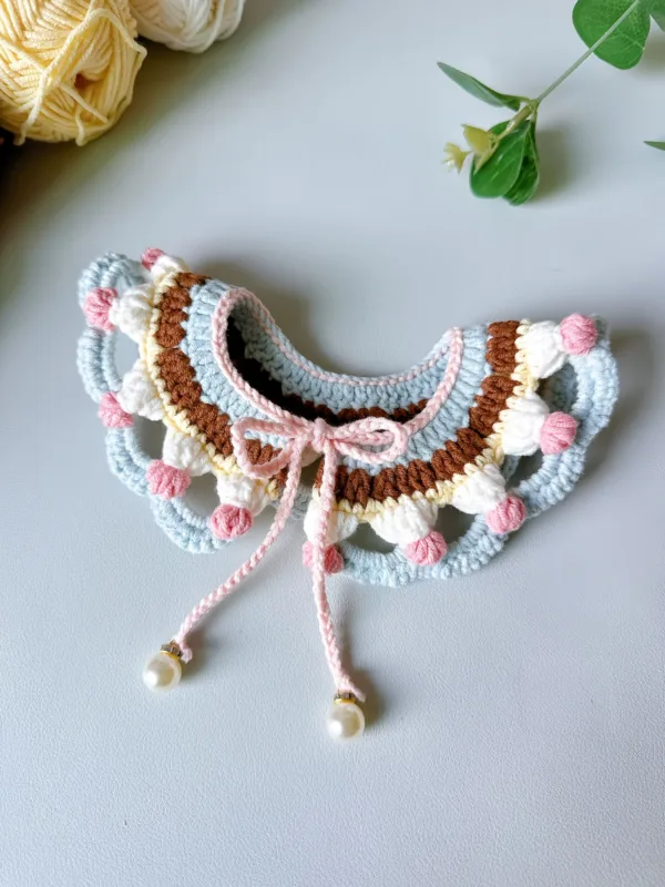 strawberry cream cake pet scarf back view