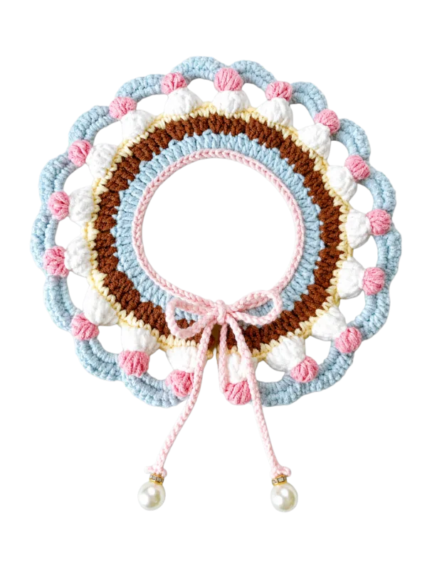 strawberry cream cake pet scarf front view