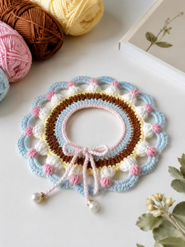 strawberry cream cake pet scarf lifestyle scene