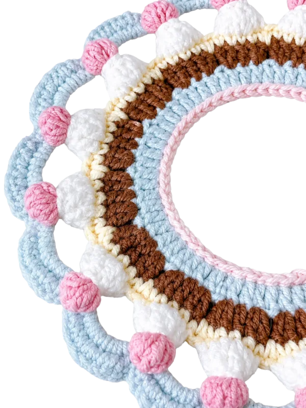 strawberry cream cake pet scarf side view