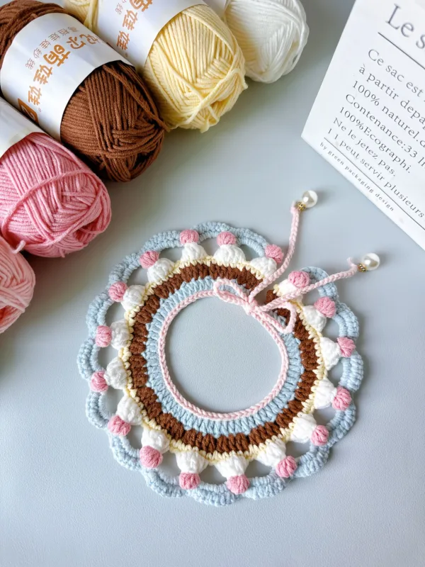 strawberry cream cake pet scarf top view