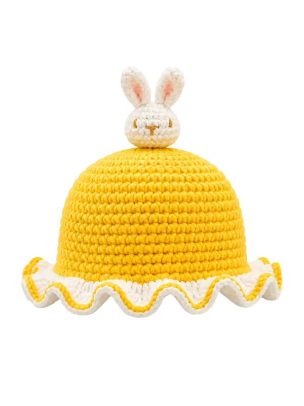 sunny bunny ruffle sun hat angled view