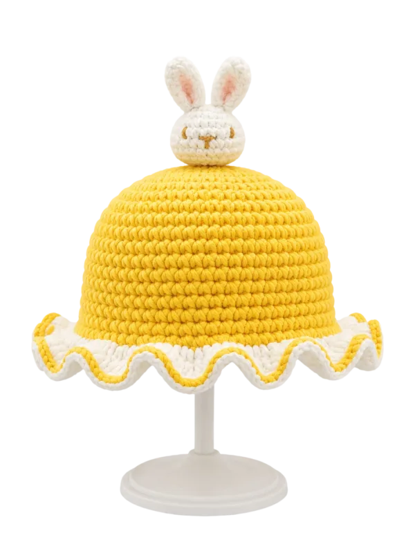 sunny bunny ruffle sun hat front view