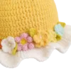 sunshine meadow floral ruffle sun hat close up detail