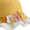 sunshine meadow floral ruffle sun hat side view