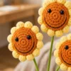 triple smiling sunflower planter ornament gift view