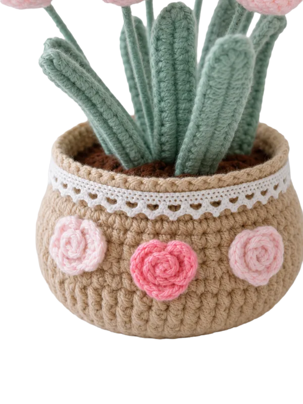 tulip pot ornament detail view