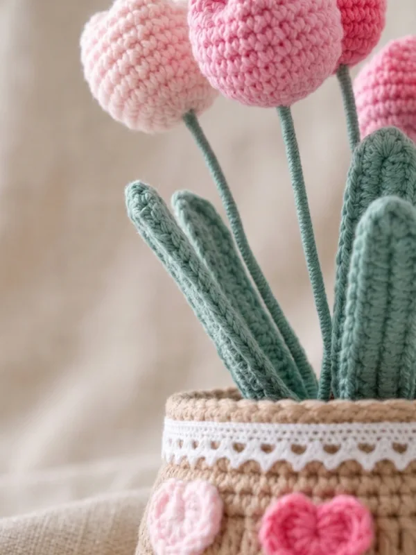 tulip pot ornament display view