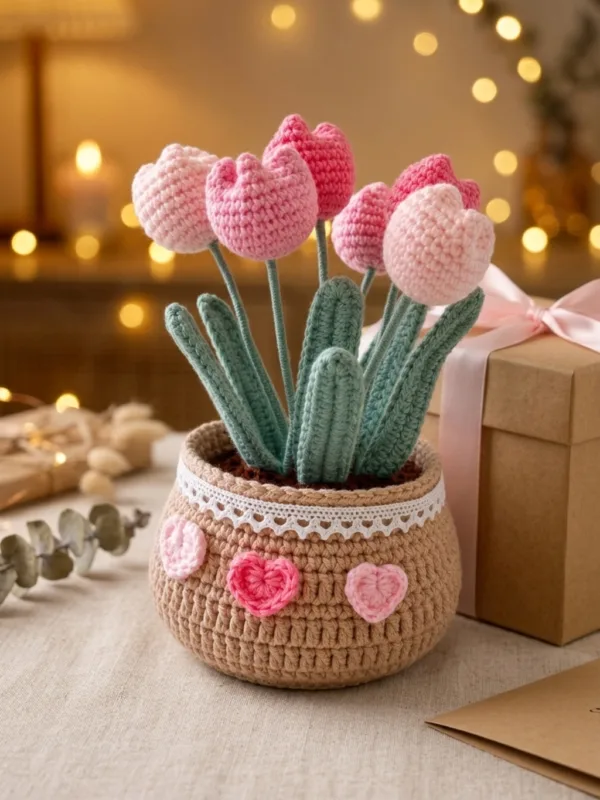 tulip pot ornament soft detail