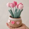 tulip pot ornament styled view