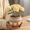 yellow rose pot ornament gift view